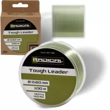 Ø0,60mm Radical Tough Leader 100m 18kg,40lbs jasnozielony